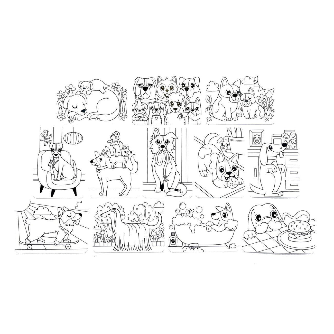 Ooly - Undercover Art Hidden Patterns Coloring Activity - Dog Days