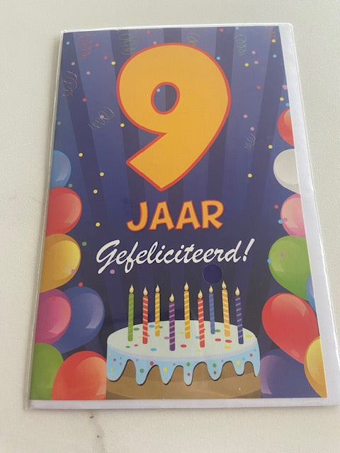 Budgetkaart 9 jaar