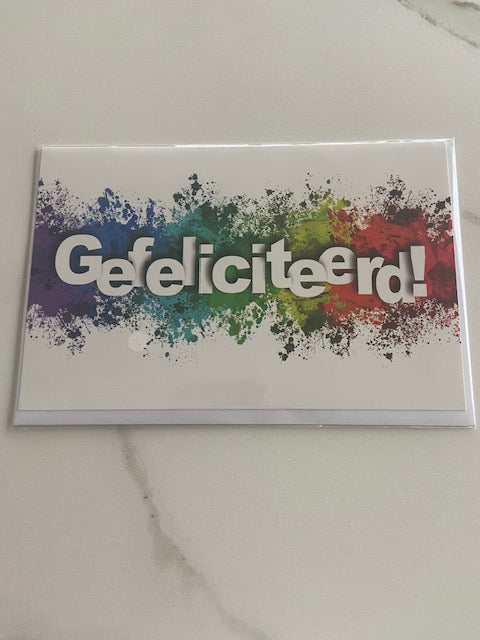 Budgetkaart Gefeliciteerd