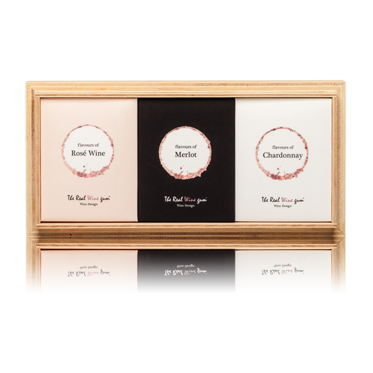 Vinoos - Wijnsnoepjes zonder alcohol - Trio in houten box