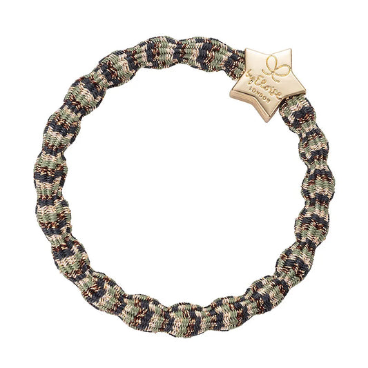 ByEloise Haarelastiek/ Armband -  Metallic Gold Star Forest