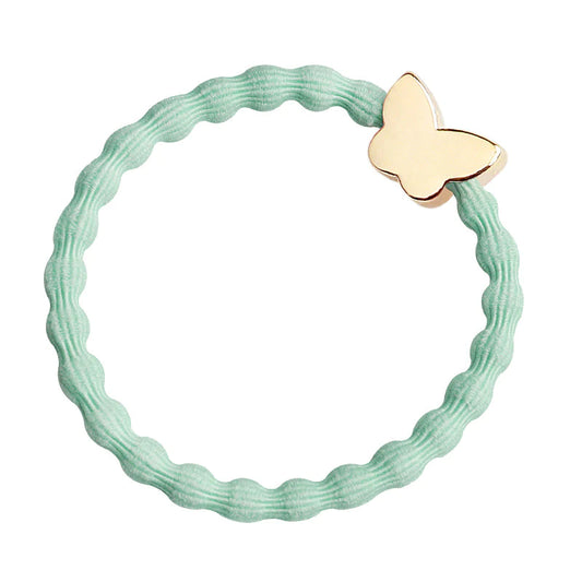 ByEloise Haarelastiek/ Armband - Butterfly mint