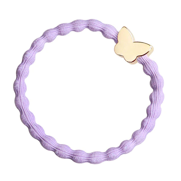 ByEloise Haarelastiek/ Armband - Butterfly lavender