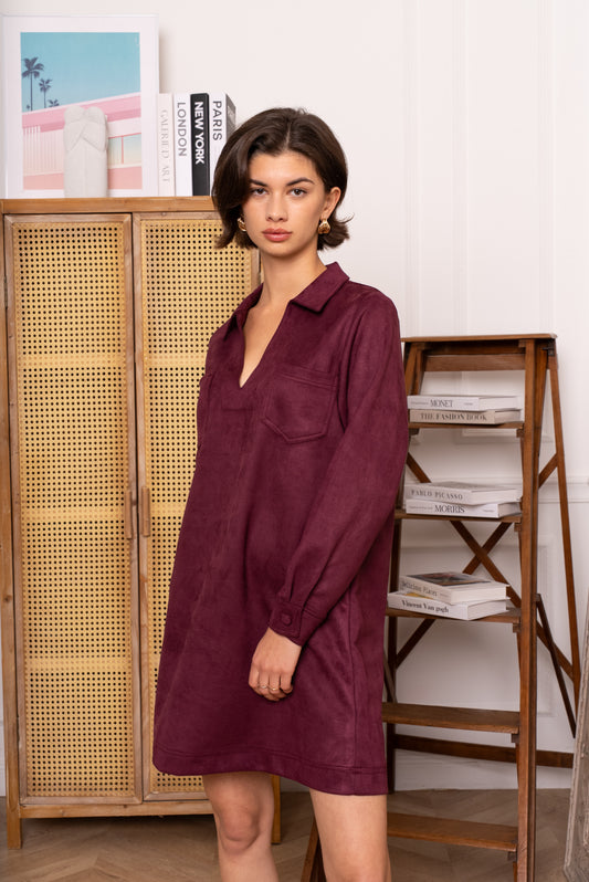 Zacht kleedje Bordeaux