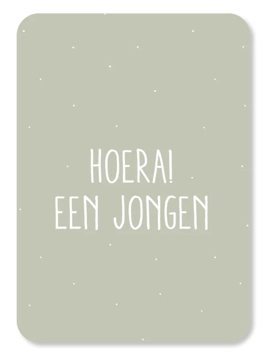 Kaart Hoera een jongen!