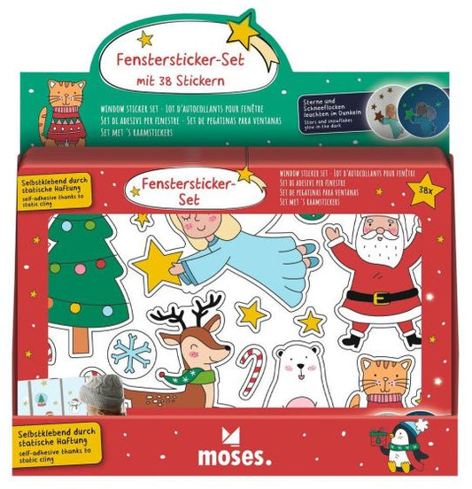 Kerststickers glow in the dark