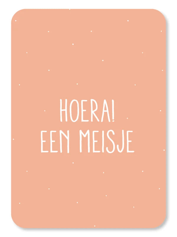 Kaart Hoera een meisje!