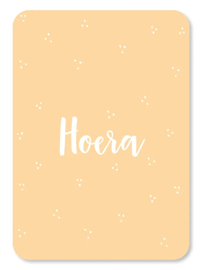 Kaart Hoera (geel)