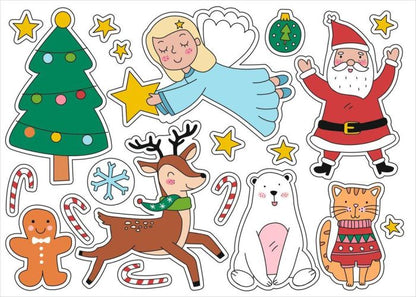 Kerststickers glow in the dark