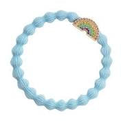 ByEloise Haarelastiek/ Armband  - Rainbow Sky blue